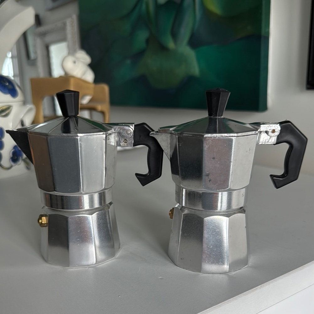Italian Espresso Makers Small Kitchen Decor Farmhouse Cottage Industrial Vintage - Picture 4 of 9